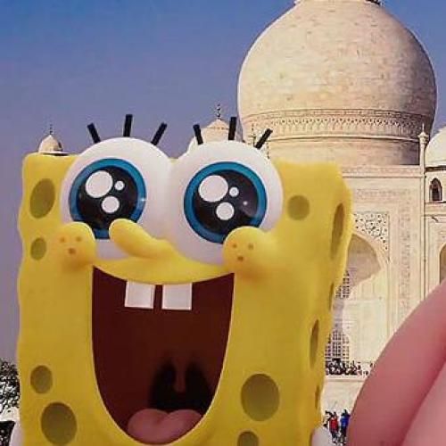 بیا بریم اون سر دنیا دوتایی باشیمو دوتا رویا با صدای باب اسفنجی